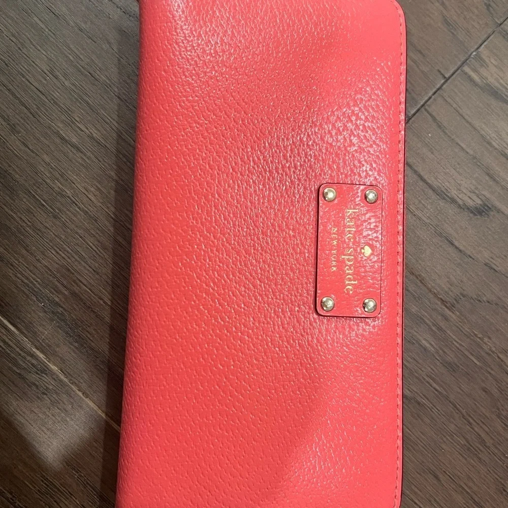 Kate Spade Vibrant Coral Satchel and Wallet - Picture 3 of 8